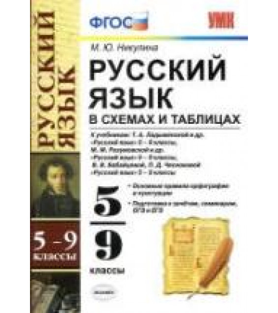 Русский язык в схемах и таблицах. 5-9 классы - Никулина М.Ю.