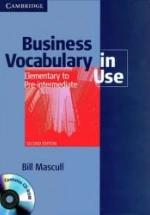 Business Vocabulary in Use Elementary to Pre-intermediate. — обложка