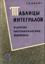 Таблицы интегралов и другие математические формулы - Г.Б. Двайт — обложка
